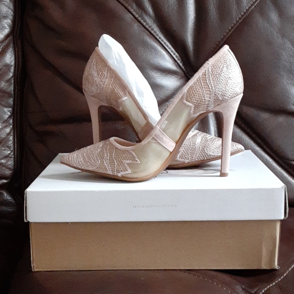 Jessica Simpson Sheer Nude Blush Heels